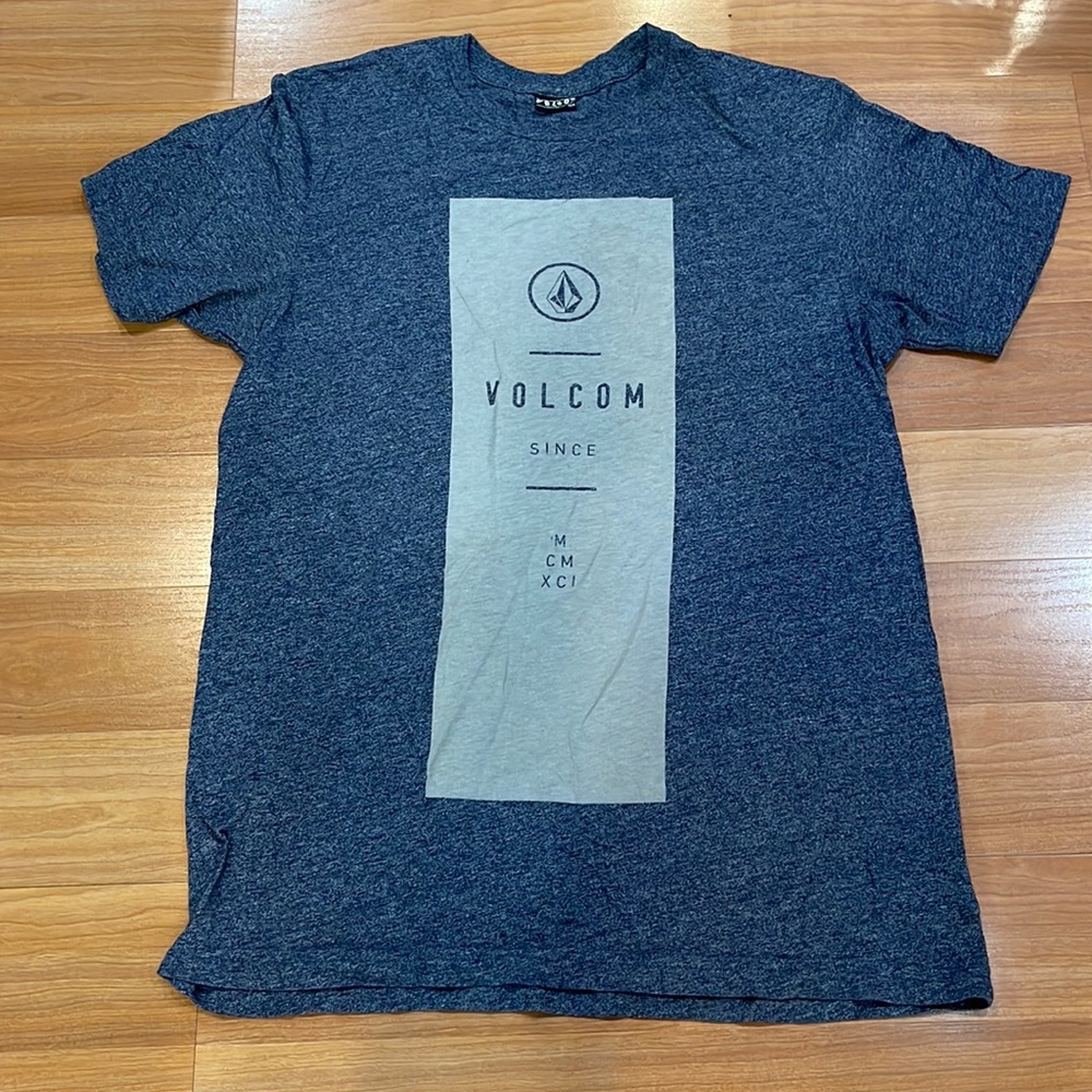Volcom heather blue graphic tee